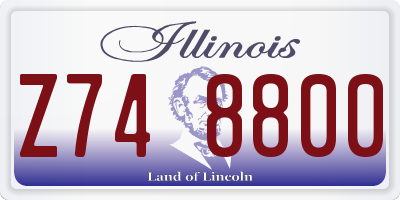 IL license plate Z748800