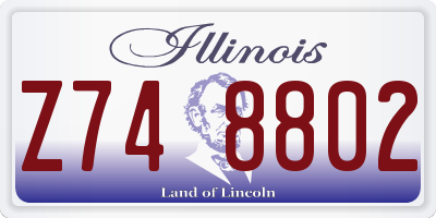 IL license plate Z748802