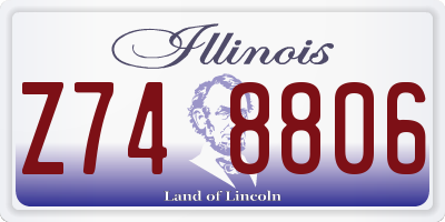 IL license plate Z748806