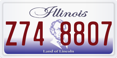 IL license plate Z748807