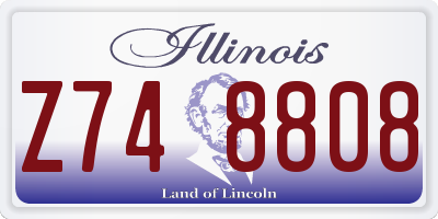 IL license plate Z748808