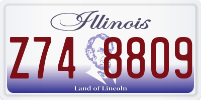 IL license plate Z748809