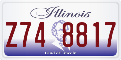 IL license plate Z748817