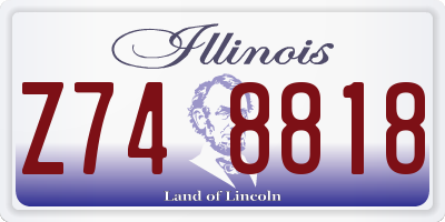 IL license plate Z748818