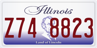 IL license plate Z748823