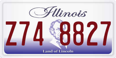 IL license plate Z748827