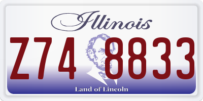 IL license plate Z748833