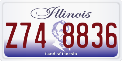 IL license plate Z748836