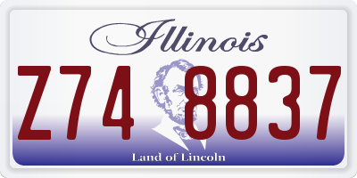 IL license plate Z748837