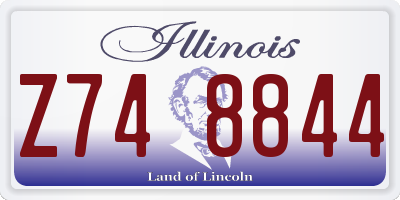 IL license plate Z748844