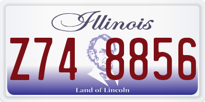 IL license plate Z748856