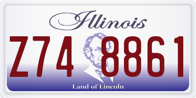 IL license plate Z748861