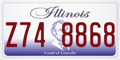 IL license plate Z748868