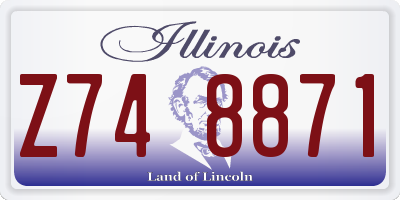 IL license plate Z748871