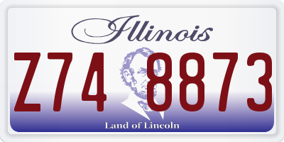 IL license plate Z748873