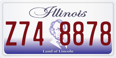 IL license plate Z748878