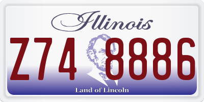 IL license plate Z748886