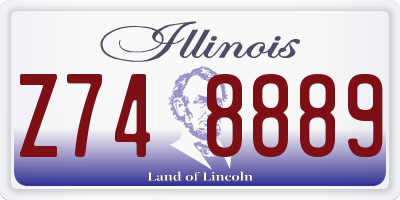 IL license plate Z748889