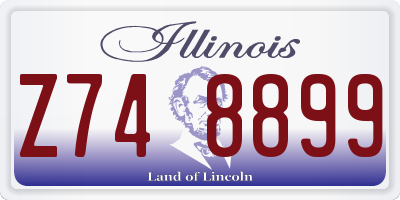 IL license plate Z748899