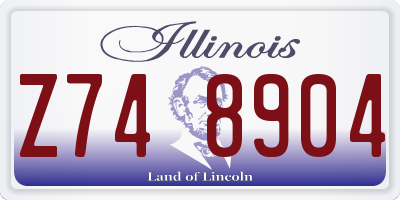 IL license plate Z748904