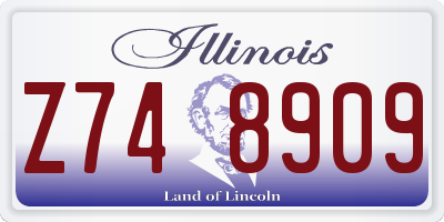 IL license plate Z748909