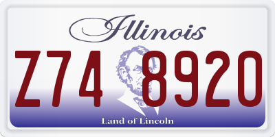 IL license plate Z748920