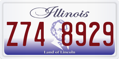 IL license plate Z748929