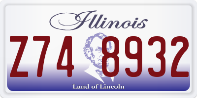 IL license plate Z748932