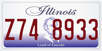 IL license plate Z748933