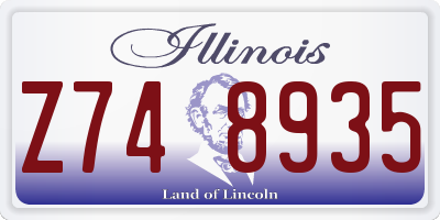 IL license plate Z748935