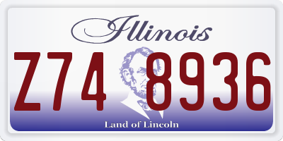 IL license plate Z748936