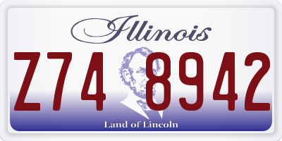 IL license plate Z748942