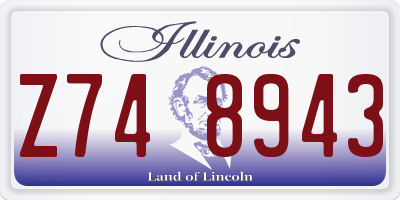 IL license plate Z748943