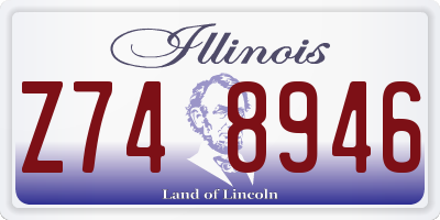 IL license plate Z748946