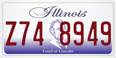 IL license plate Z748949