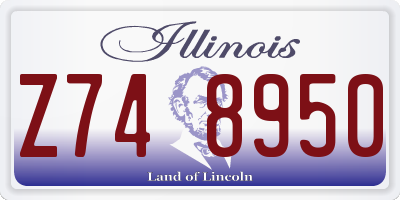IL license plate Z748950
