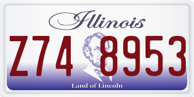 IL license plate Z748953