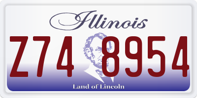 IL license plate Z748954