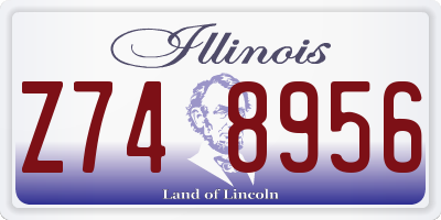 IL license plate Z748956