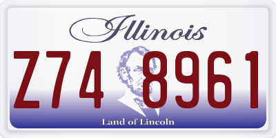 IL license plate Z748961