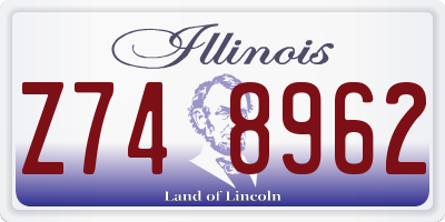 IL license plate Z748962