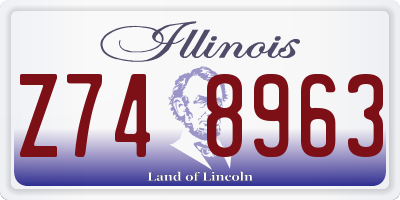 IL license plate Z748963