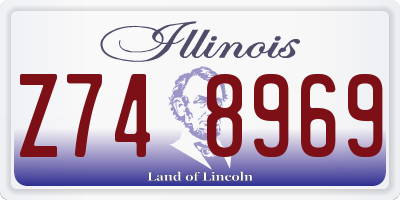 IL license plate Z748969