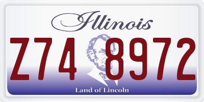 IL license plate Z748972