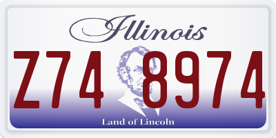 IL license plate Z748974