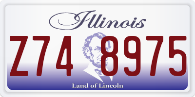 IL license plate Z748975
