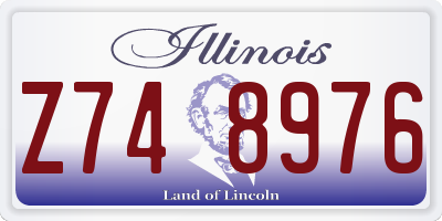 IL license plate Z748976