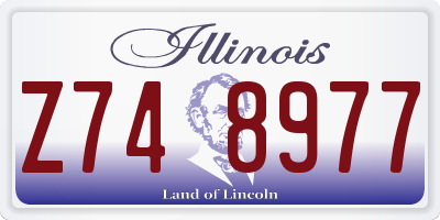 IL license plate Z748977