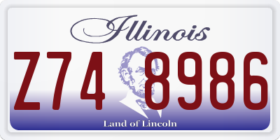 IL license plate Z748986