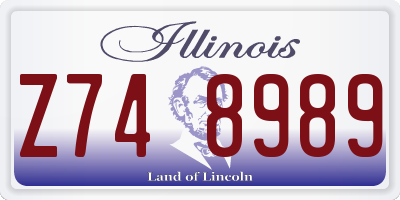 IL license plate Z748989